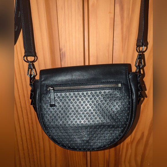 Rebecca Minkoff Star perforated leather Astor saddle bag. - Picture 4 of 11